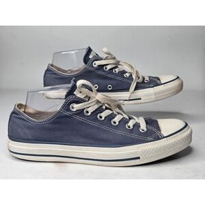 Vintage Converse All Star Sneakers Men's 8 Women's 10 Navy Canvas Low Top Shoes
